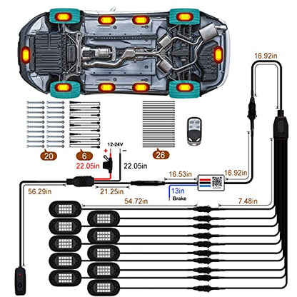 RGB LED Rock Light (10 Pods / RGB)