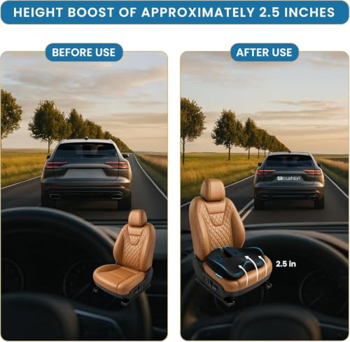 Car Seat Cushion for Driving (Black)