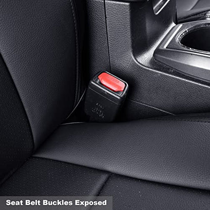 2 Front Tacoma Seat Covers Custom Fit 2024 2025 Tacoma Crew Cab and Extended Cab ((2024-2026) Front Only / Black)