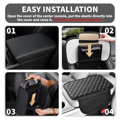 Sequin Center Console Cover Fit for Volkswagen Taos 03 (Fit for Volkswagen Taos / #003 Bling Black)