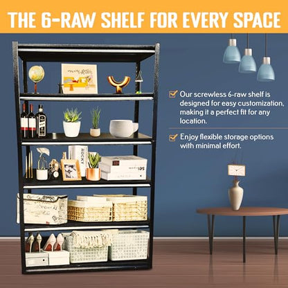 5 Tier Garage Shelf (48" W X 20" D X 78" H 6-Tier)