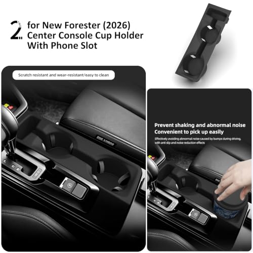 Upgraded for 2026 Subaru Forester Accessories Center Console Organizer 4Pcs (L-For-2026-forester)