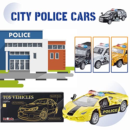 Die Cast Metal Toy Cars Open Doors (Police car)