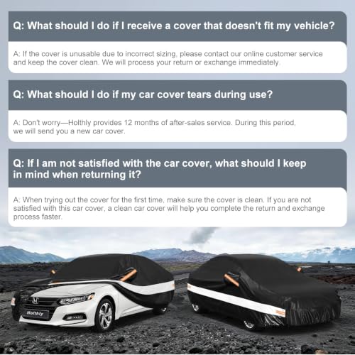 10 Layers Car Cover Custom Fit for Honda Accord (Black Gray / Custom Fit for Honda Accord)