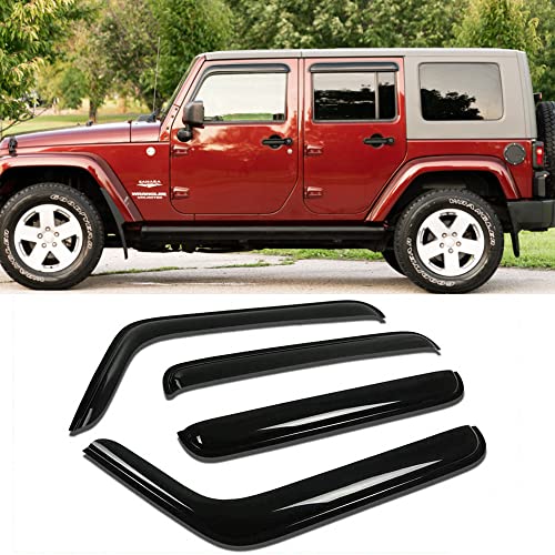 Window Visors Rain Guards for 2007 (07-18 Wrangler JK(Outside))