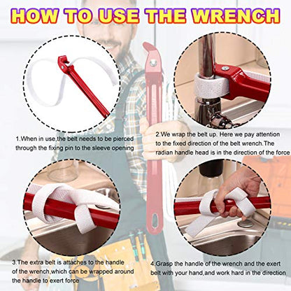 12 Inch Strap Wrench Adjustable Pipe Nylon