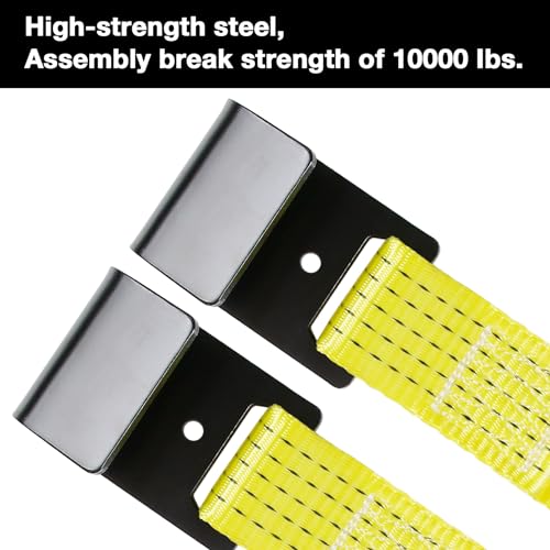 Tow Dolly Basket Straps with Flat Hook Fit 14" 15" 16" Car Tires (2 Pack-13"-16")