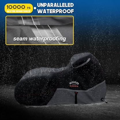Motorcycle Cover 600D Waterproof for Touring Models Harley Davidson Road King (Gray / Side Box)