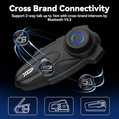 X10 10 Riders Group Mesh Motorcycle Intercom (Grey / X10 2 Unit)