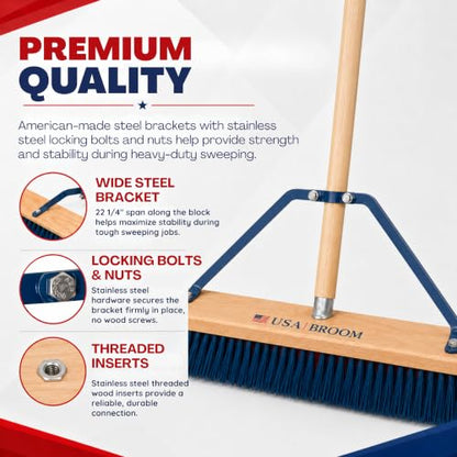 24" Blue Everyday Sweep Indoor (Style Everyday Sweep - Blue / 1 Pack)