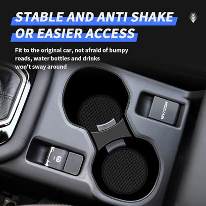 Car Cup Holder Insert for Subaru Forester 2025 2026 Auto Interior Accessories Center Console Organizer Water Bottle Cupholder Storage Coasters Station TPE Silicone Vehicle Decoration Accessory (For Subaru Forester 2025 2026)