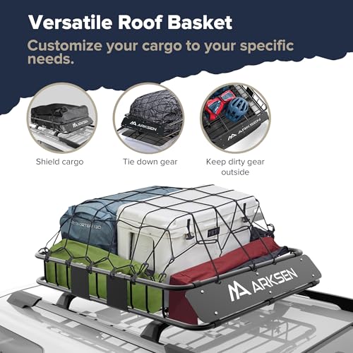 43" x 39" x 6" Roof Rack Basket with Extension&Net (43" Cargo Rack w/Net)