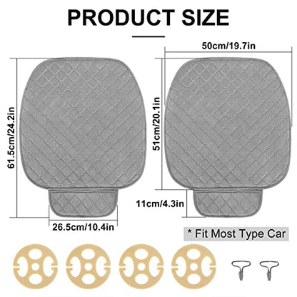 Comfortable Car Seat Covers Universal Front Seat Coves for Car Accessories with Storage Pockets (Grey)