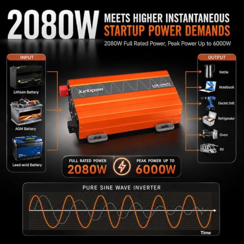 2080W Pure Sine Wave Power Inverter 24V to 110