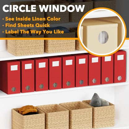 9 Pack Bed Sheet Organizers and Storage (9 pcs / Red)
