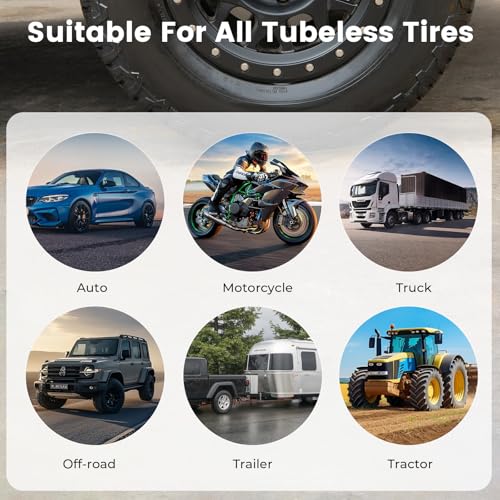 Flat Tire Repair Kit with Plugs 16 Pcs (Grey / 16pcs)