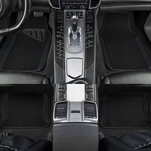 Waterproof Universal Fit Car Floor Mats (All Black)