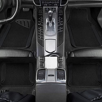 Waterproof Universal Fit Car Floor Mats (All Black)