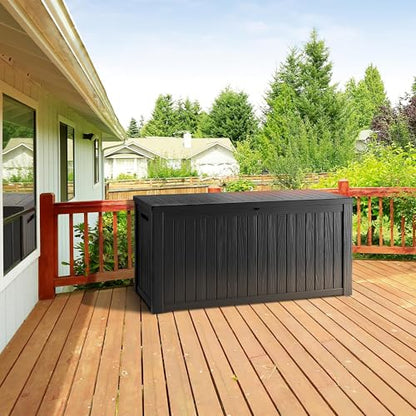 300 Gallon Resin Outdoor Storage Box (Black / 270 gallons)