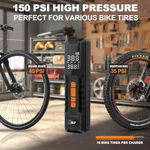 Tire Inflator Portable Air Compressor (P108-150PSI-BLK)
