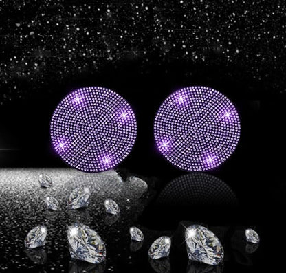 2pcs Bling Car Cup Holder Coaster (Purple Violet / 2pcs)