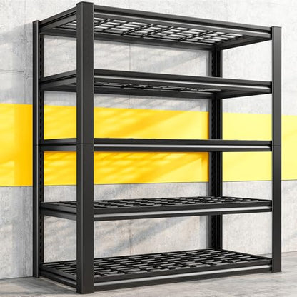 72" H Garage Shelving 3200 LBS Heavy Duty Adjustable Storage Shelves (Black)