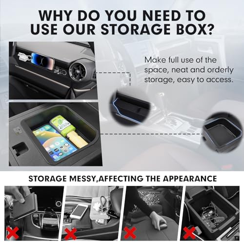 2PCS Center Console Organizer for 2024 (2024-2026 Toyota Land Cruiser 2PCS)
