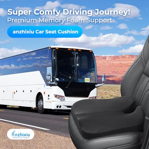 Elevated Car Seat Cushion for Improved View (Black)