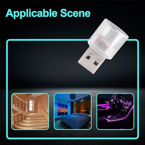 USB LED Car Interior Night Light (Ice Blue)