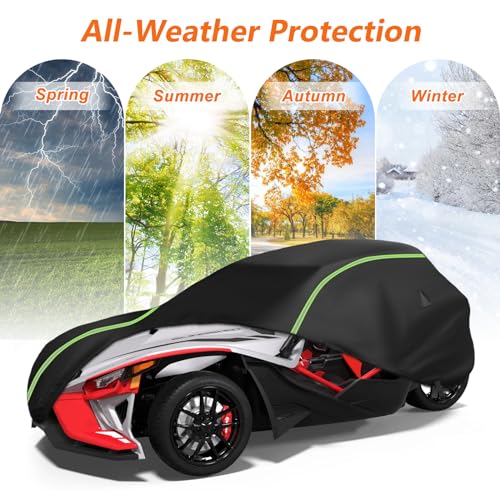 Full Cover fit for Polaris Slingshot with Roof (Black / for Polaris Slingshot with Roof)