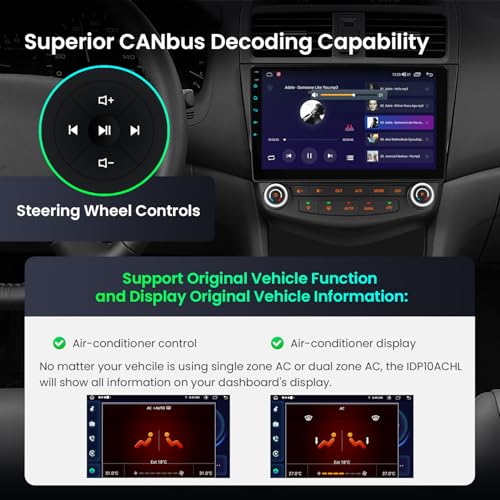 10.1" Android 14 Car Stereo for Honda Accord 7th 2003