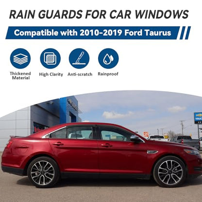 4pcs Window Visors Rain Guards for 2010 (2010-2019 Taurus)
