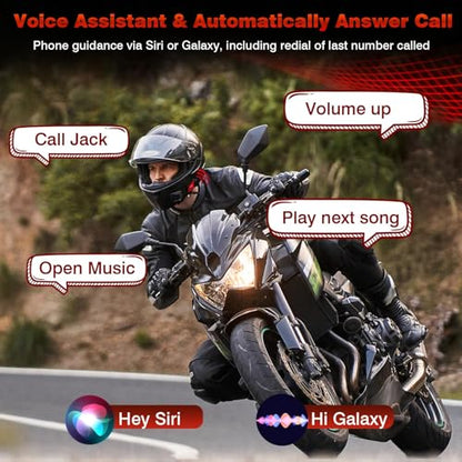 Motorcycle Helmet Headset 8 Riders Communication System X8 Intercom with Music Sharing (Single Pack / Red Single Pack)