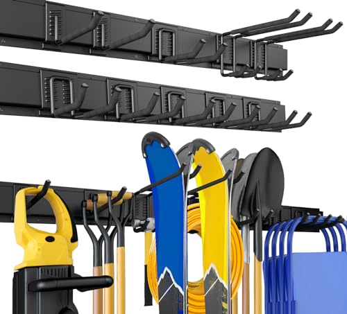 64 Inches Garage Storage (64" Alloy Steel with 4 Panels & 10 Hooks)