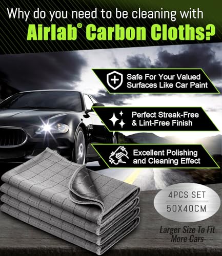 Carbon Microfiber Towels for Car Glass Window Polishing (Grey)