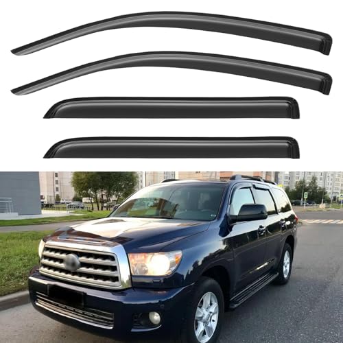 Window Visors Rain Guards for 2008 (2008-2022 Toyota Sequoia)