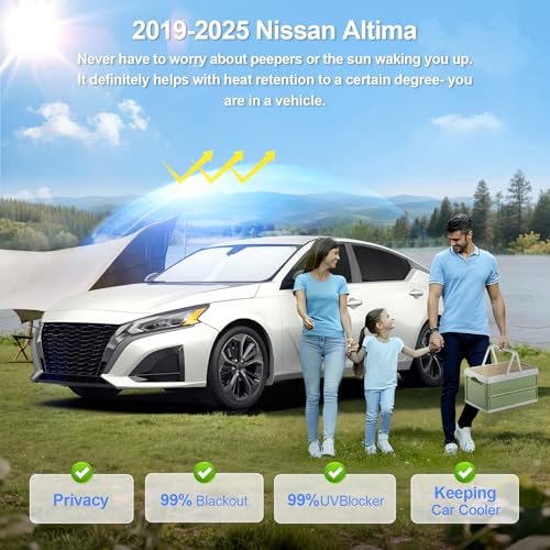 6pcs Car Window Shades for Nissan Altima 2019 (for Nissan Altima 2019-2025)