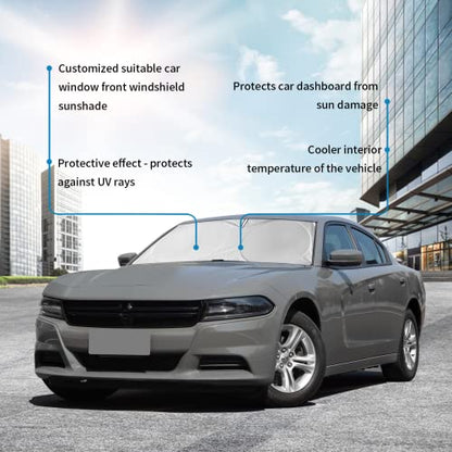 Windshield Sun Shade for 2015 (Fit for 2023 2024 Dodge Challenger)