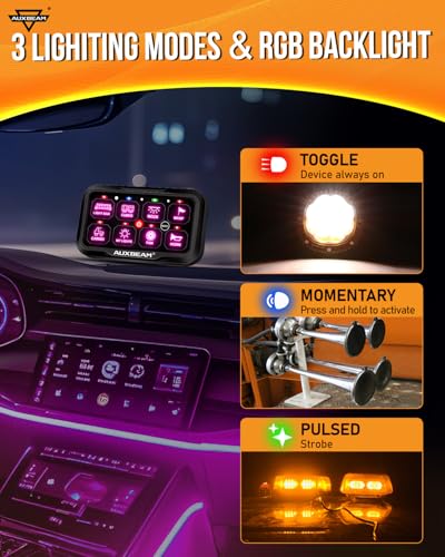 8 Gang Switch Panel Bluetooth RGB AR (RGB (No Remote,Bluetooth One side) / 8 Gang)