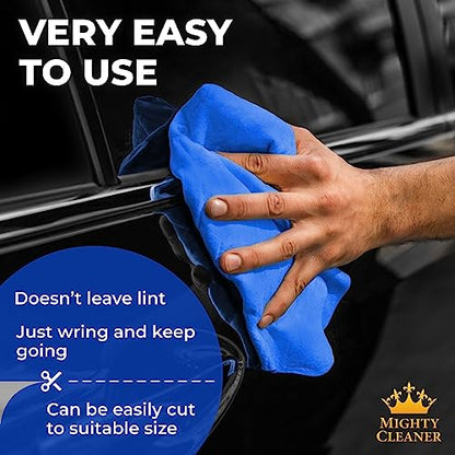 XL Shammy Towel for Car (Blue / 1 Pack (25" x 34"))