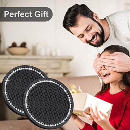 4PCS Bling Coasters (4 Count / Black)