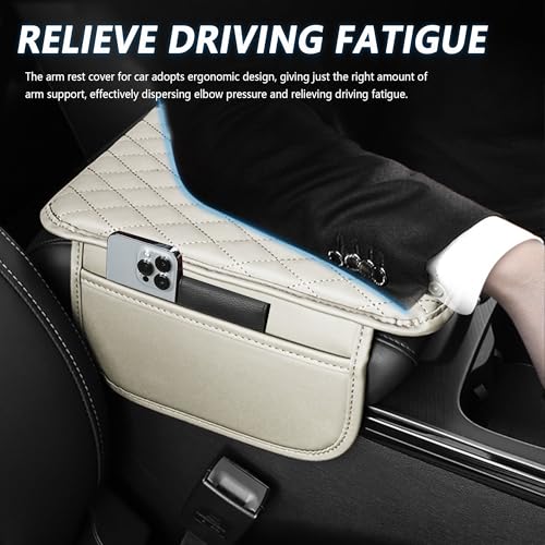 Upgraded Car Center Console Cover (Light Beige)