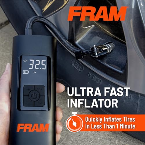FEK40002 Portable Emergency Tire Inflator with 6000mAh Battery and 12V (Tire Inflator)