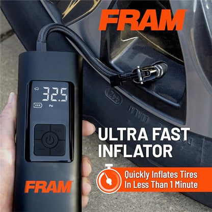 FEK40002 Portable Emergency Tire Inflator with 6000mAh Battery and 12V (Tire Inflator)