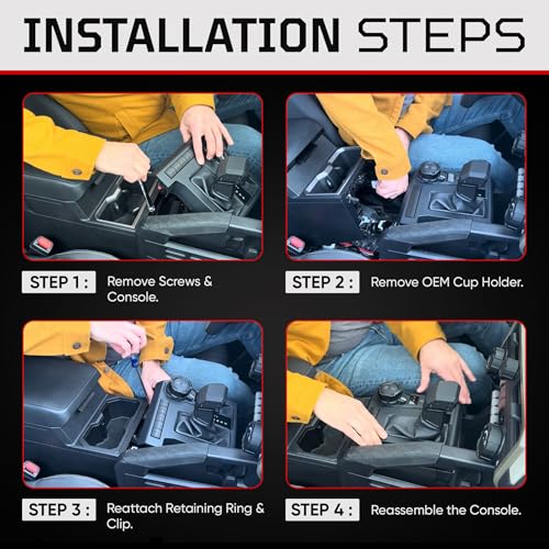 Oversize Cup Holder Compatible with Toyota Tacoma 2024+ (Solar Octane/Black)