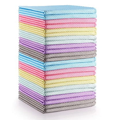 Easy Clean Fish Scale Nanoscale Dish Cloths (6 Color Assorted 24p)