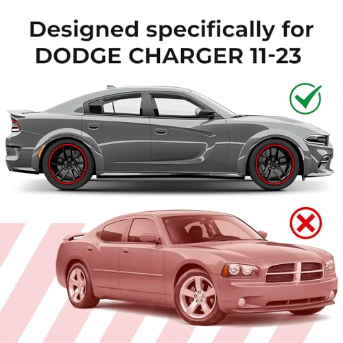 Window Deflectors Smoke Tinted in (For Charger 11-23)
