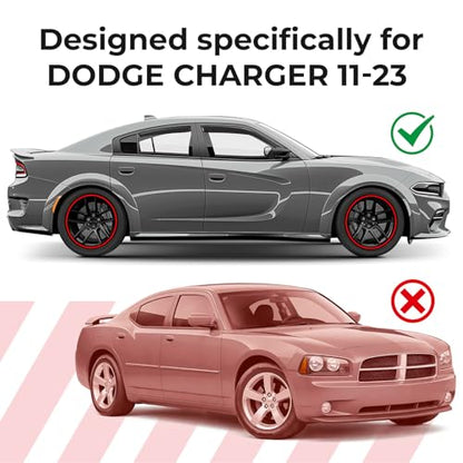 Window Deflectors Smoke Tinted in (For Charger 11-23)