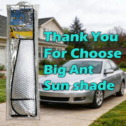 Windshield Sunshade Car Foldable UV Ray Reflector Auto Front Window Sun Shade Visor Shield Shade (Blue)