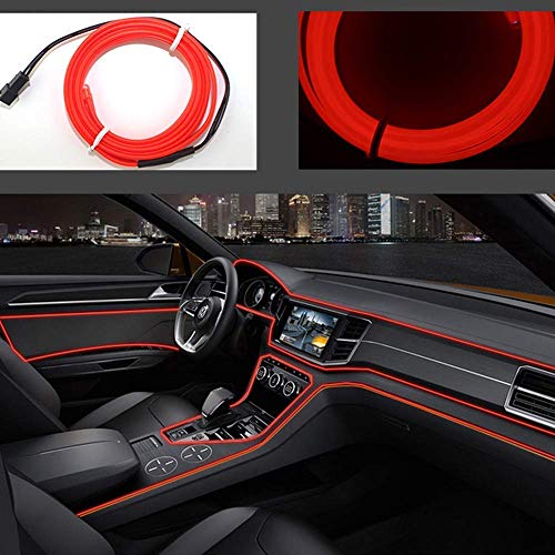 El Wire Car LED Interior Lights (Red / 5m)